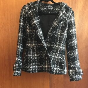 G by Guess  tweed jacket/coat black and white s/p